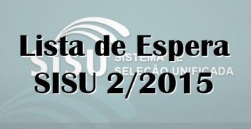 Os cinquenta primeiros candidatos inscritos na Lista de Espera dos cursos oferecidos no Centro de Ciências Agrárias deverão comparecer ao auditório do Prédio Central do Campus de Alegre nas seguintes datas: Data da reunião: 08/07/2015 das 8h até às 9h, para os cursos: Ciência da Computação Ciências Biológicas, Engenharia Industrial Madeireira. Data da reunião: 09/07/2015,das 8h às 9h, para os Cursos: Física Matemática Data da reunião: 10/07/2015, das 8h às 9h, para os Cursos: Farmácia Química Sistema de